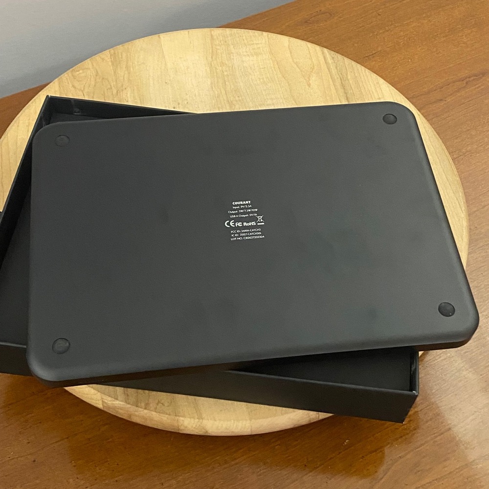 Courant Catch:3 Classics Black Leather Wireless Charger Valet Tray TESTED WORKS - Picture 8 of 8